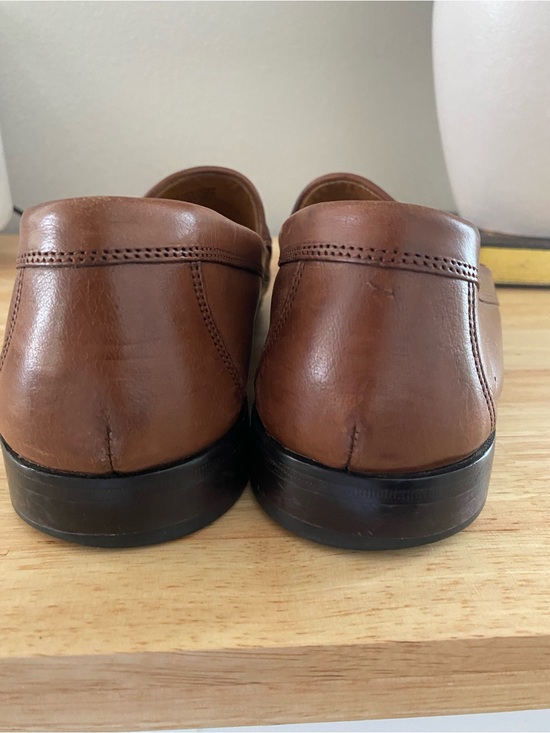 Men\'s Brown Leather Moc Toe Slip-On Loafers main image 8